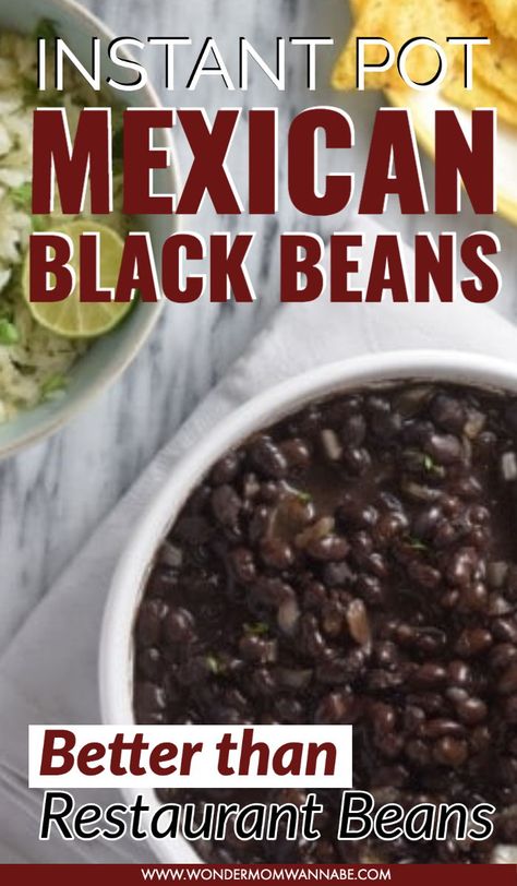 Pressure Cooker Black Beans, Dry Black Beans, Mexican Side Dish, Pressure Cooker Beans, Instant Pot Mexican, Mexican Entrees, Mexican Black Beans, Mexican Side, Mexican Side Dishes