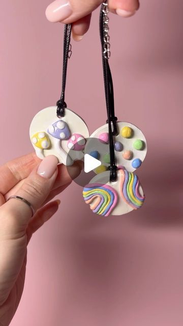 Sofi Sokolova on Instagram: "Crafting sweet goodness: Clay pendants DIY🍬🍭  As always, I’m using air dry clay, acrylic paints, and acrylic gloss varnish 💫  #diypendant #claypendants #claypendant #pendantideas #airdryclay #claycrafts" Clay Pendants Diy, Clay Pendants, Dry Clay, Craft Fair, Diy Pendant, Air Dry Clay, Acrylic Paints, Paper Crafts Diy, Crafts Diy