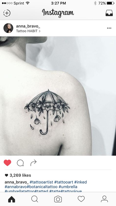 Rain Tattoo, Umbrella Tattoo, Lamp Tattoo, Elements Tattoo, Sweet Tattoos, Modern Tattoos, White Plains, White Tattoo, Black Ink Tattoos