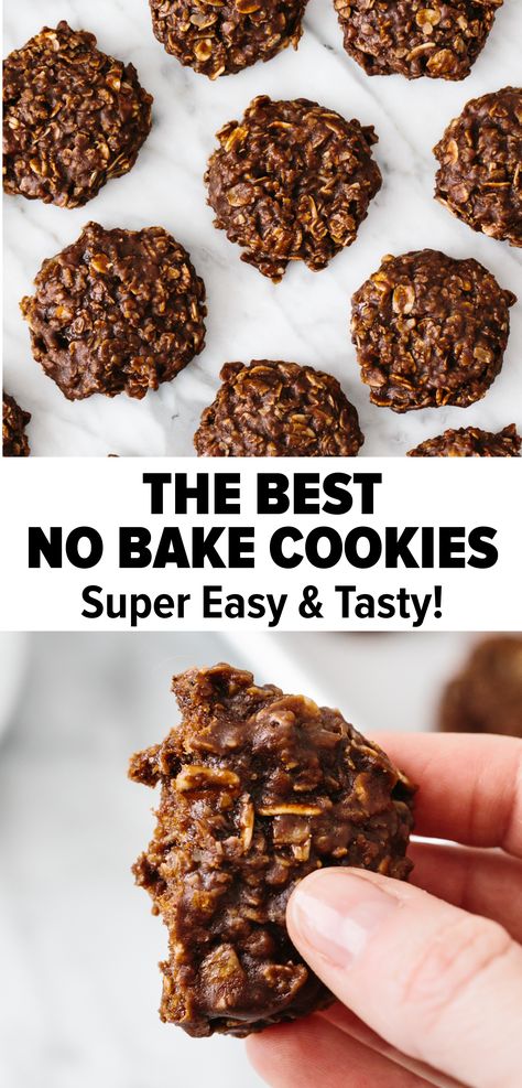 The Best No Bake Cookies, Boiled Cookies, No Bake Cookies Recipe, Best No Bake Cookies, Paleo Menu, Easy No Bake Cookies, Chocolate Oatmeal Cookies, Peanut Butter No Bake, Homemade Almond Milk