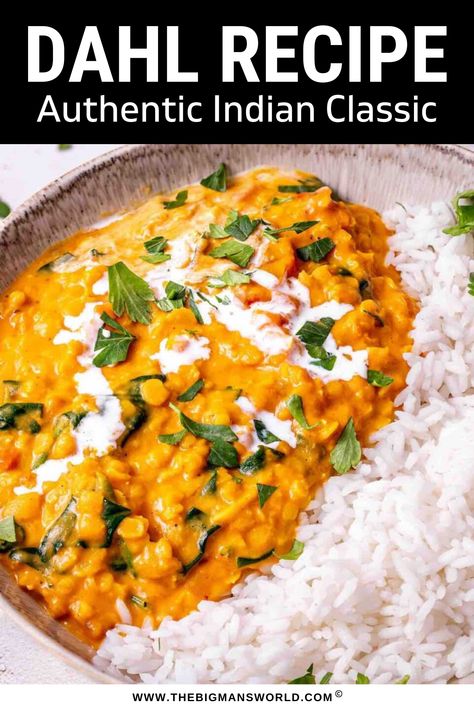 This comforting red lentil dahl recipe is a hearty Indian-spiced stew. It’s naturally vegan and gluten free, easy to make in one pot, and ready in just 30 minutes! Lentil Daal Vegan, Red Lentil Dahl Soup, Best Indian Recipes Vegetarian, Healthy Lentil Curry, Legumes Recipes Indian, Lentil Dal Vegan, Vegan Red Lentils Recipe, One Pot Lentil Recipes, Best Dahl Recipe