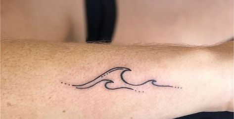 Beach Collar Bone Tattoo, Mother Mother Ocean Tattoo, Ocean Micro Tattoo, Family Wave Tattoo, Mother Daughter Wave Tattoos, Double Wave Tattoo, Wave Tattoo Ribs, Ankle Wave Tattoo, Ocean Wave Tattoos For Women