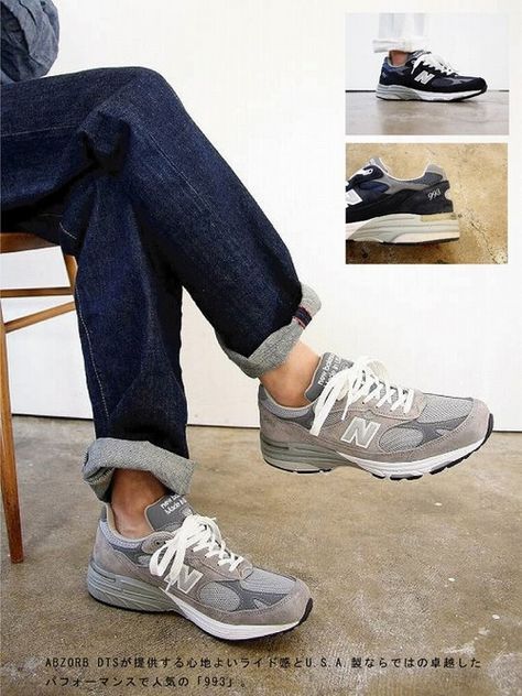 New Balance 993 Outfit, Nb 990, Nb Outfit, New Balance 993, Minimal Streetwear, Vintage Running, New Balance Trainers, Grey New Balance, New Balance Outfit