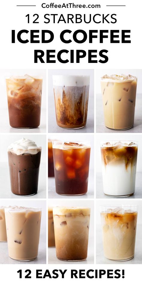 Starbucks Iced Coffee Copycat Recipes Coffee Copycat Recipes, Vanilla Sweet Cream Cold Brew, Cold Coffee Drinks Recipes, Sweet Cream Cold Brew, Romantic Drinks, Vanilla Sweet Cream, Homemade Coffee Drinks, Iced Caramel Macchiato, Iced Coffee Recipes