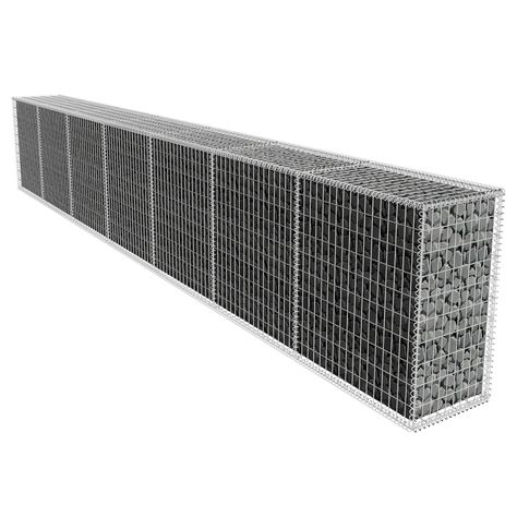 Only US$211.04, Gabion Wall with Cover 600 x 50 x 100 - Tomtop.com Gabion Stone, Backyard Homestead, Gabion Retaining Wall, Garden Retaining Wall, Stone Fence, Gabion Baskets, Gabion Wall, Steel Fence, Fence Panels