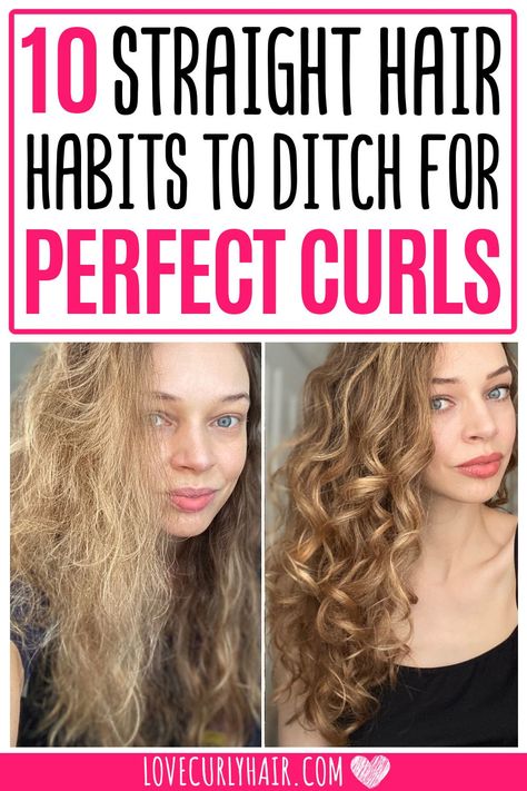 Hair Curling Products For Straight Hair, Naturally Curly Hair Tutorial, Train Hair To Be Curly, How To Train My Hair To Be Curly, How To Care For Curly Frizzy Hair, How To Get Your Hair Curly Natural Curls, Is My Hair Actually Curly, How To Style Curly Frizzy Hair, How To Embrace Natural Wavy Hair