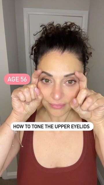 Face Yoga For Droopy Eyelids, Eye Exercises For Droopy Eyelids, Face Yoga For Eyes, Droopy Eyelids Remedy, Hooded Eyelids Get Rid Of, Eye Lift Exercise, Eyelid Exercises, Saggy Eyelids, Natural Facelift