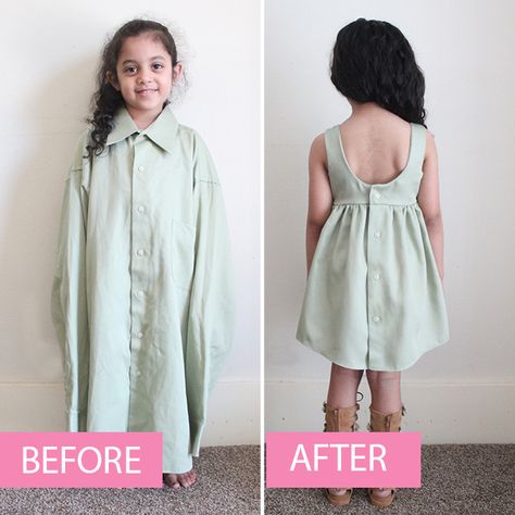 Upcycle Baby Clothes, Diy Toddler Dress, Robe Diy, Diy Blanket, Adult Dress, Diy Sy, Recycled Clothes, Child Fashion, Kid Styles