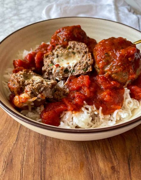 Air Fryer Cheesy Meatballs Air Fryer Cheese, Food Baddie, Stuffed Meatballs, Cheesy Meatballs, Cheese Stuffed Meatballs, The Best Air Fryer, Best Air Fryer, Best Air Fryers, Cheese Stuffed