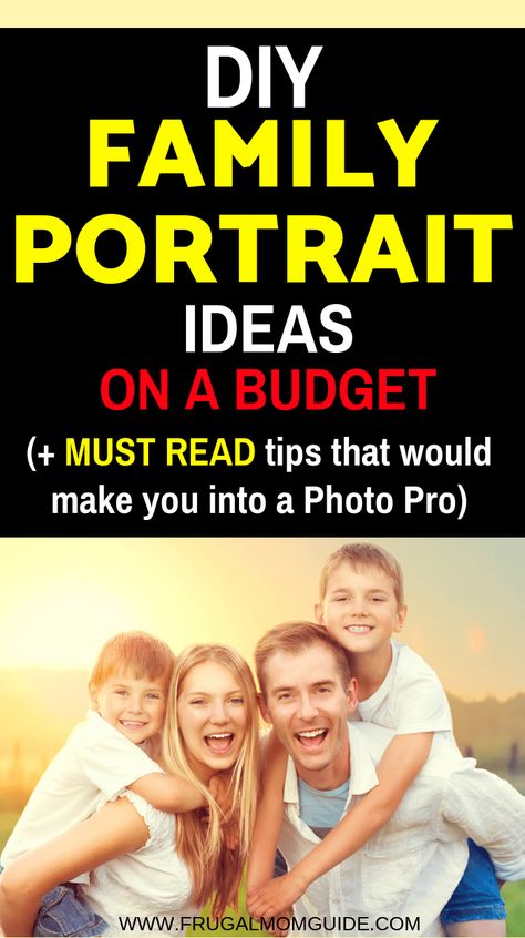 DIY Family Portrait Ideas on a Budget Diy Family Photos, Saving Money Quotes, London Real Estate, Perfect Pic, Finance Lessons, Family Portrait Ideas, Frugal Mom, Mom Goals, Frugal Family