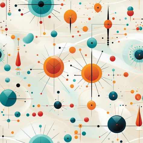 Atomic Era Retro 1950s and 1960s Space-age Artwork - Etsy Atomic Wallpaper, Atomic Age Wallpaper, Mcm Atomic Wallpaper, Atomic Wall Mural, Space Age Art, Atomic Pattern, Atomic Kitty, Atomic Fabric, 1960s Space Age