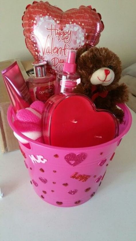 Valentines Gift Basket Ideas | HubPages Diy Valentine's Gift Baskets, Valentines Ideas For Him, Diy Valentines Day Gifts For Him, Friend Valentine Gifts, Dollar Tree Gifts, Valentines Day Baskets, Valentine Gift Baskets, Valentine Baskets, Valentine's Day Gift Baskets