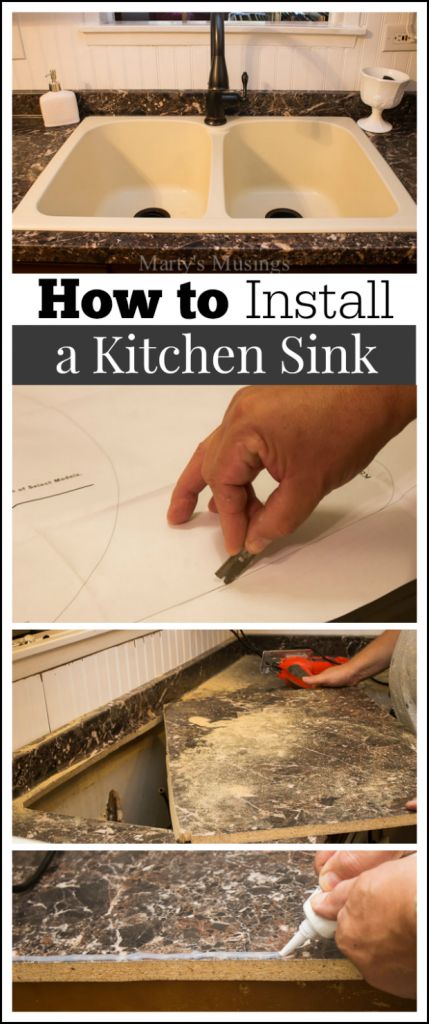 Detailed tutorial on how to install a kitchen sink, complete with step by step photos and instructions from a DIY homeowner and blogger. Kitchen Sink Plumbing, Kitchen Sink Remodel, Sink Cleaning, Best Kitchen Sinks, Diy Plumbing, Diy Home Repair, Kitchen Sink Faucets, Trendy Kitchen, Home Repairs