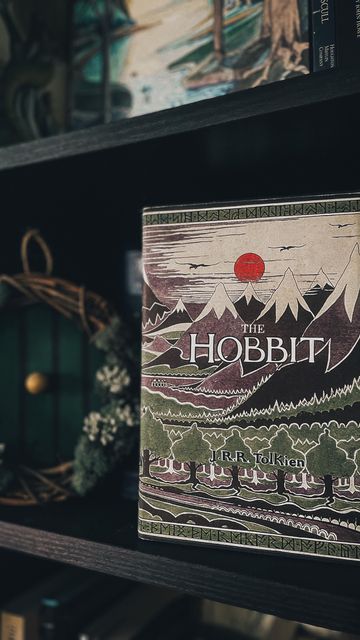 Tolkien & Medieval studies ✨ on Instagram: "From my bookshelf: different copies of The Hobbit and books on or about The Hobbit. Never too many copies of a book you love, right? 😂 #tolkien #jrrtolkien #lotr #lordoftheringscollection #lordoftherings #ringsofpower #tolkiencollection #middleearth #lotrprime #hobbit #silmarillion #mybookshelf" The Hobbit Book Cover, Hobbit Book, Tolkien Hobbit, J.r.r. Tolkien, My Bookshelf, Tolkien Books, J R R Tolkien, Jrr Tolkien, Painted Books