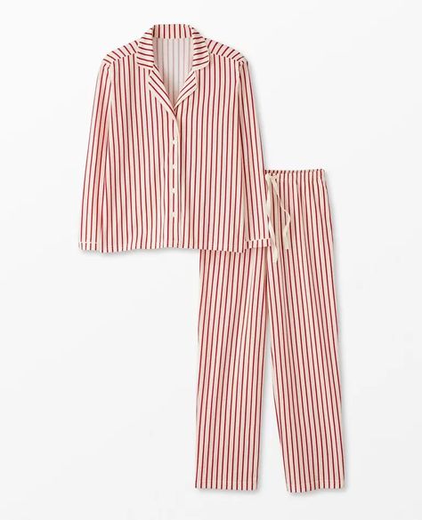 Women's Pima Cotton Pajama Set | Hanna Andersson Pjs Women, Best Pjs, Pajamas Aesthetic, Cute Christmas Ideas, Long Sleeve Pajamas, Cotton Pajama Set, Womens Pjs, Adult Pajamas, Cotton Slip