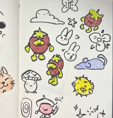 Moving Sketchbook Pages, Maximalist Sketchbook, Aesthetic Sketchbook Pages Messy, Sketchbook Dump, Animal Sketchbook Spread, Sketches Sketchbook, Drawing Dog, Artist Illustration, Sketchbook Art