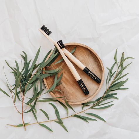 Biodegradable bamboo toothbrush | BKIND Charcoal Toothbrush, Eco Friendly Accessories, Plant Based Skincare, Bite Beauty, Bamboo Toothbrush, Cosmetic Sets, Bamboo Charcoal, Perfect Stocking Stuffers, Bamboo Handles