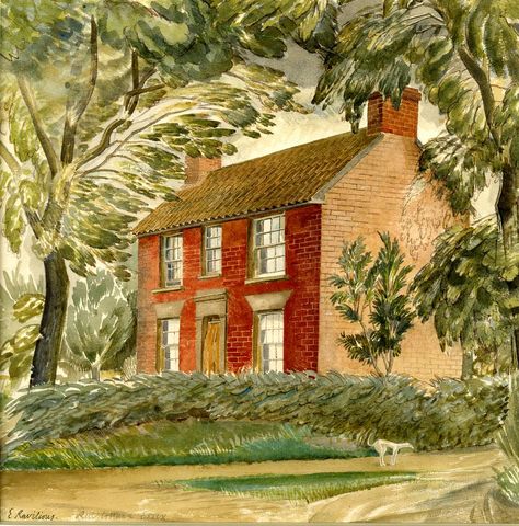 Tirzah Garwood, Peggy Angus, Eric Ravilious, Edward Bawden, British Artists, Good Art, Red Cottage, Greeting Card Collection, Wood Cut