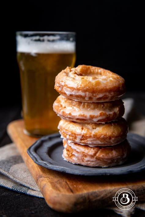 Sourdough Old Fashioned Beer Doughnuts - The Beeroness Sourdough Doughnut Recipe, Sourdough Donut Recipe, Cake Doughnuts, Old Fashioned Donut, Bakers Yeast, Cake Donuts Recipe, Dough Starter, Sourdough Starter Discard Recipe, Sourdough Starter Recipe