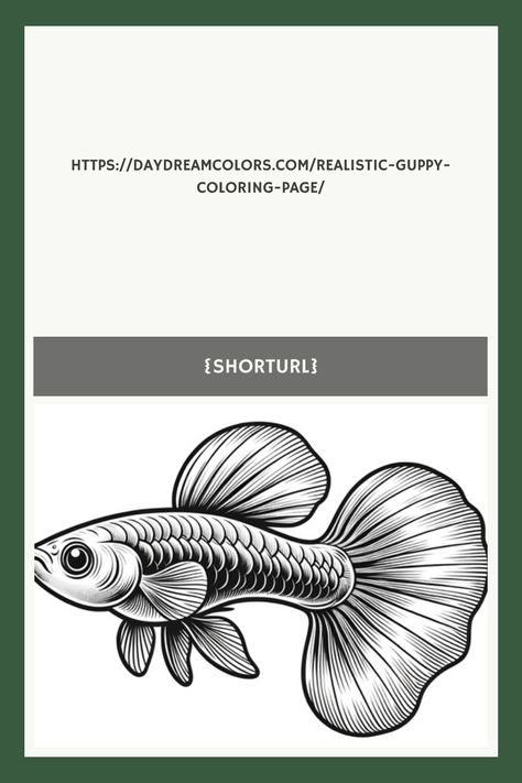 Guppy Fish Tattoo Design, Guppy Fish Tattoo, Realistic Fish Tattoo, Fish Sketch Tattoo, Black And Grey Fish Tattoo, Weird Fishes Tattoo, Guppy Fish, Aquatic Creatures, Fish Tattoo