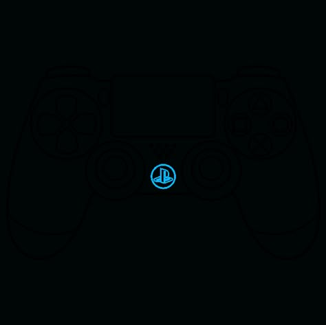 Ps4 Drawing, Playstation Drawing, Video Games Drawing, Joystick Drawing, Ps5 Drawing, Ps4 Controller Tattoo, Gamer Drawings, How To Draw A Controller, Gaming Drawing