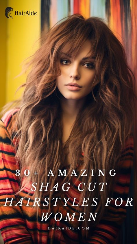 Long Shag Cut Hairstyles For Travel, Edgy Long Haircuts, Long Shag Cut, Summer Hair Inspo, Medium Shaggy Hairstyles, Long Shag Hairstyles, Curly Shag Haircut, Shag Cut, Women Haircuts Long