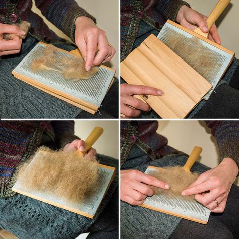 Why I Love My Handcards: Carding Wool Three Ways | Spin Off Spinning Yarn Drop Spindle, Carding Wool, Wool Processing, Spinning Yarn Fiber, Making Yarn, Tovad Ull, Yarn Spinning, Diy Wool, Spinning Wool