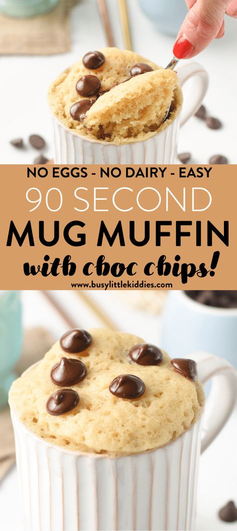 Chocolate Chip Muffin In A Cup Microwave, Mug Chocolate Chip Cookie No Egg, Vegan Mug Muffin, Easy Muffin In A Mug Recipe, Mug Muffins Microwave, Chocolate Chip Mug Cake Healthy, Easy Mug Chocolate Chip Cookie, Chocolate Muffin In A Mug, Chocolate Mug Muffin