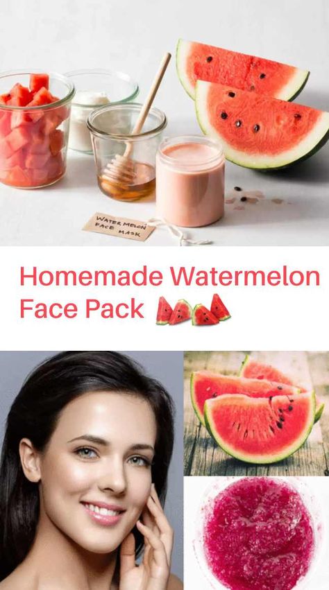 How to Make Watermelon Face Pack, Homemade Watermelon Face Pack Face Pack Homemade, Watermelon Juice Benefits, Diy Oil Cleanser, Jelly Face Mask, Watermelon Face Mask, Diy Vitamin C Serum, Diy Cleanser, Watermelon Face, Watermelon Jelly