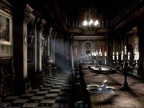 Dining Room Spencer Mansion, Resident Evil 1 Remake, Resident Evil Hd Remaster, Dark Mansion, Resident Evil 5, Academia Aesthetics, The Spencer, Dark Castle, Resident Evil Game