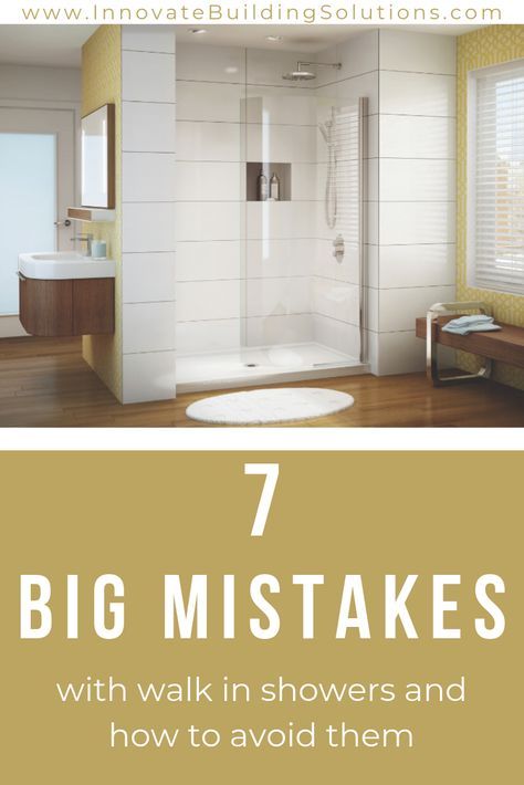 Before exploring the idea of having a curbless walk in shower in your bathroom you NEED to ready these big mistakes to avoid | Innovate Building Solutions | #CurblessShowers #BathroomShower #WalkInShowerDesign #ShowerEnclosure | Shower Enclosure Ideas | Walk In Shower Design | Curbless Shower How To Drømme Bad, Makeover Kamar Mandi, Tile Walk In Shower, Walk In Showers, Walk In Shower Designs, Contemporary Hotel, Small Bathroom Makeover, Bathroom Redesign, Master Bath Remodel