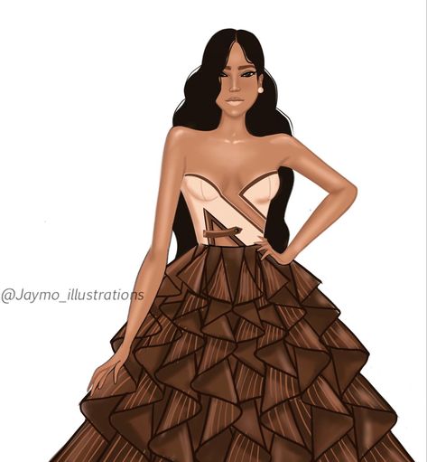 Chocolate Dress, Chocolate Brown Dress, Candy Dress, Long Dress Design, Fashion Illustration Dresses, Brown Dress, Dress Design, Dress Designs, Dress Fashion