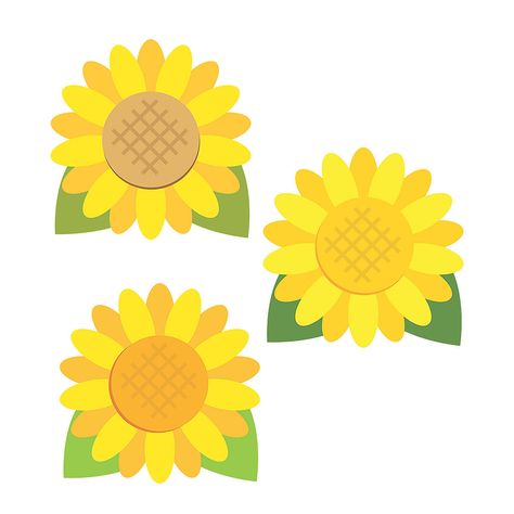 Sunflower Bulletin Board Cutouts - 48 Pc. - OrientalTrading.com Home Learning Space, Butterfly Bulletin Board, Concert Decor, Flower Classroom, Sunflower Bulletin Board, Sunflower Classroom, Garden Theme Classroom, Happy Sunflower, Work Bulletin Boards