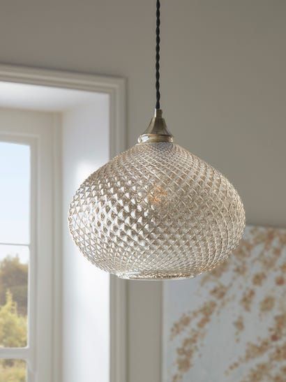 Pendant Lights, Glass & Kitchen Pendant Lighting | Cox & Cox Hall Pendant Lights, Glass Pendant Light Hallway, Textured Glass Pendant Light, Hallway Lights Ceiling, Pendant Light Stairwell, Hallway Lighting Ideas, Kitchen Island Hanging Lights, Hallway Ceiling Lights, Lantern Ceiling Lights