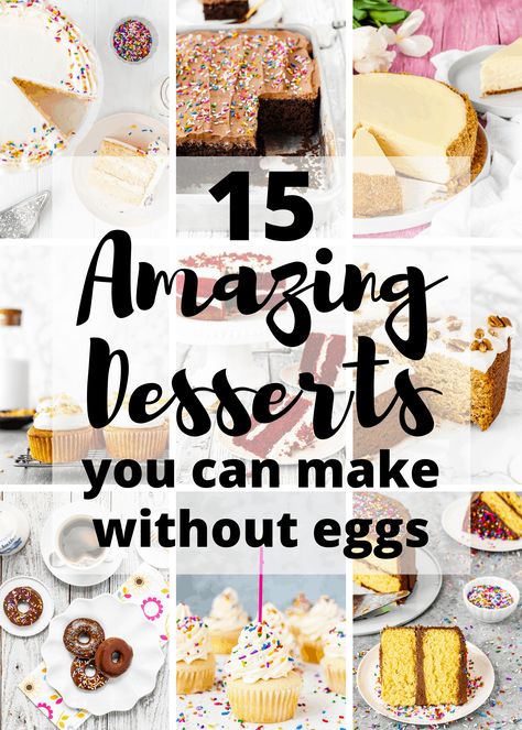 Desserts Without Eggs, Easy Desserts To Make, Baking Without Eggs, Egg Free Desserts, Recipe Cheesecake, No Egg Desserts, Eggless Desserts, Cheesecake Dessert, Christmas Baking Recipes