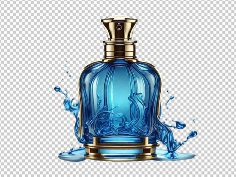 PSD a bottle of blue perfume | Premium Psd #Freepik #psd #colours #aesthetic #luxury #perfume Perfume Png Aesthetic, Perfume Bottles Aesthetic, Aesthetic Perfume Bottles, Perfume Png, Colours Aesthetic, Perfume Aesthetic, Blue Glass Bottles, Blue Perfume, Bottle Label Design