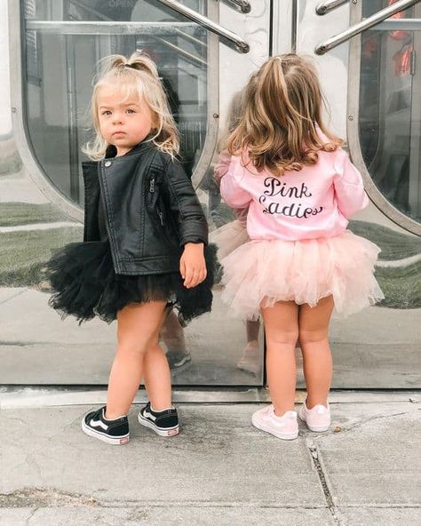 26 Clever Halloween Costume Ideas for Twins » Lady Decluttered Girls Tutu Costumes, Twin Halloween Costumes For Babies Girls, One Year Old Twin Halloween Costumes, Girls Tutu Dress, Toddler Girl Costume Diy, Toddler And Baby Halloween Costumes Girl, Sister Toddler Halloween Costumes, Funny Baby Halloween Costumes Girl, Toddler Tutu Costume