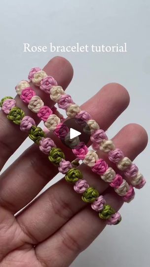 9.3K views · 217 reactions | Yassine Guellass on Reels | cutie pie · Tip Toe Diy Ink, Rose Bracelet, Friendship Love, Bracelet Knots, Rope Crafts, Diy Bracelets Patterns, Macrame Bracelet, Craft Tutorial, Macrame Bracelets