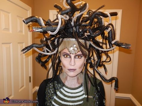 Lori: I, myself, am wearing the costume. I did an extensive search on Google for adult costumes, couples costumes, character costumes, super hero's etc. and came across Medusa costumes. I was... Diy Medusa Headpiece, Medusa Costume Halloween, Diy Medusa Costume, Diy Medusa, Halloween Medusa, Medusa Halloween Costume, Medusa Headpiece, Halloween Costumes 2014, Medusa Costume