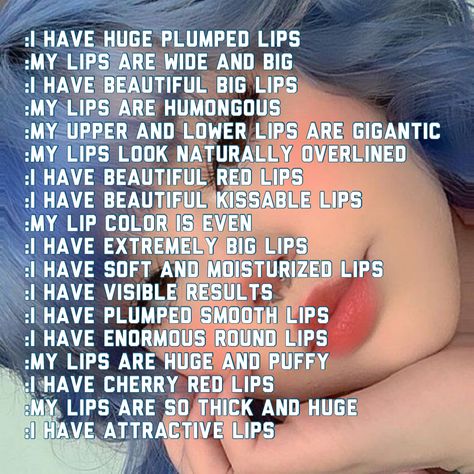 Big Lip Affirmations, Lip Affirmations, Big Lips Affirmations, Lips Affirmations, Subliminals Affirmations, Subliminal Results Skin, Face Affirmations, Girly Affirmations, Subliminal Affirmations