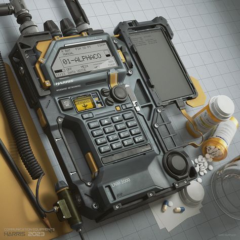 ArtStation - Communication Equipments Cyberpunk Alley, Futuristic Machine, Sci Fi Computer, Cyberpunk Tech, Science Gadgets, Tech Inspiration, Sci Fi Props, Computer Station, Custom Pickup Trucks