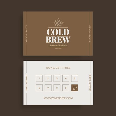 Coffee Shop Loyalty Card, Coffee Card Design, Coffee Loyalty Card Design, Coffee Loyalty Card, Loyalty Card Coffee, Coffee Shop Business Card, Loyalty Card Design, Loyalty Card Template, Coffee Cart