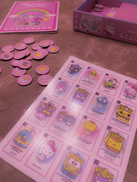 Hello Kitty Loteria, Kitty Crafts, Hello Kitty Crafts, Kitty Items, Kim Jiwon, Kitty Party, Hello Kitty Party, Interactive Game, Hello Kitty Items