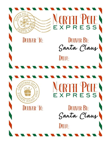 Santa Labels Printable, Santa Postage Stamps Printable Free, Special Delivery From The North Pole Free Printable, North Pole Printables Free, North Pole Envelope Free Printable, North Pole Delivery Free Printable, North Pole Postage Printable Free, North Pole Stamp Printable Free, From Santa Gift Tags Printable Free