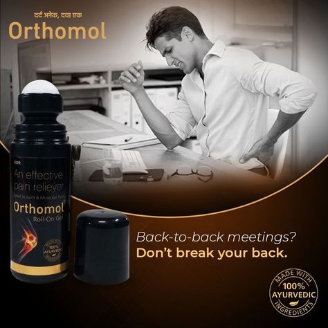 Office life stretching you to your limits? Prioritize your health, and get rid of back pain with Orthomol Roll-On Gel. Authentic and 100% Ayurvedic pain-relieving formulation. Fast-absorb Orthomol Roll-On Gel provides quick relief from joint & muscle pain, inflammation, and stiffness. Try it today!

#Aarogyam #Orthomol #OrthomolRollOnGel #painrelief #jointpain #musclepain #Ayurveda #herbalremedies #health #wellness #immunity Pain Relief Gel, Prioritize Your Health, Office Life, Muscle Pain, Roll On, Herbal Remedies, Ayurveda, Back Pain, Pain Relief