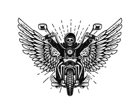 skeleton on winged motorcycle by Kotliar on Dribbble Winged Helmet, Harley Tattoos, Motorcycle Tattoo, Harley Davidson Tattoos, Upper Back Tattoos, Motorcycle Tattoos, Biker Tattoos, Tattoo Outline Drawing, Skeleton Tattoos