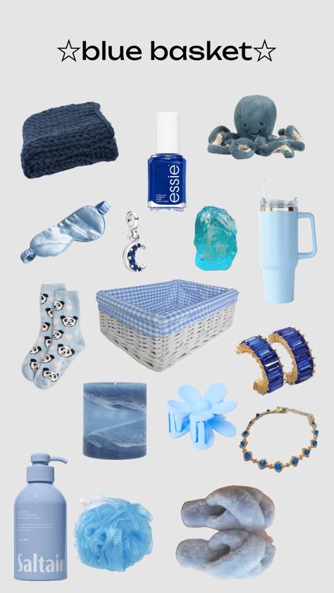 #bluebasket #bluegifts #bluebasket #brrrbasket #giftideas #christmasbasket #presentideas Burr Basket Blue Theme, Navy Blue Gift Basket Ideas, Blue Gift Basket Ideas, Blue Themed Gift Baskets, Get Well Basket, Blue Gift Basket, Birthday Baskets, Summer Gift Baskets, Get Well Baskets