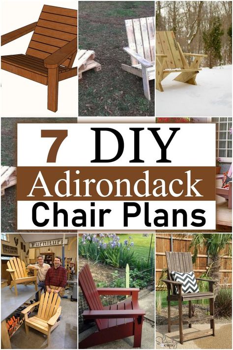 7 DIY Adirondack Chair Plans Diy Adirondack Chair Plans, Diy Adirondack Chair, Adirondak Chairs, Kids Adirondack Chair, Adirondack Chairs Diy, Best Diy Projects, Rocking Chair Plans, Adirondack Chair Plans Free, Modern Adirondack Chair