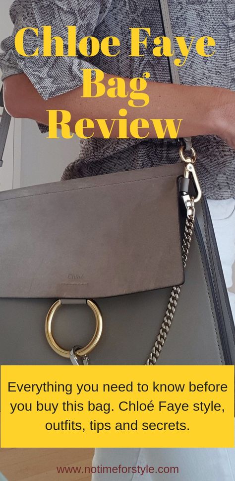 Everything you need to know before you buy this bag. Chloé Faye style, outfits, tips, pros & cons. Complete and honest review on www.notimeforstyle.com Chloe Faye Bag Outfit, Italian Style Fashion, Chloe Faye Bag, Moda Over 40, Faye Bag, Midlife Fashion, It Bags, 2025 Fashion, Chloe Handbags