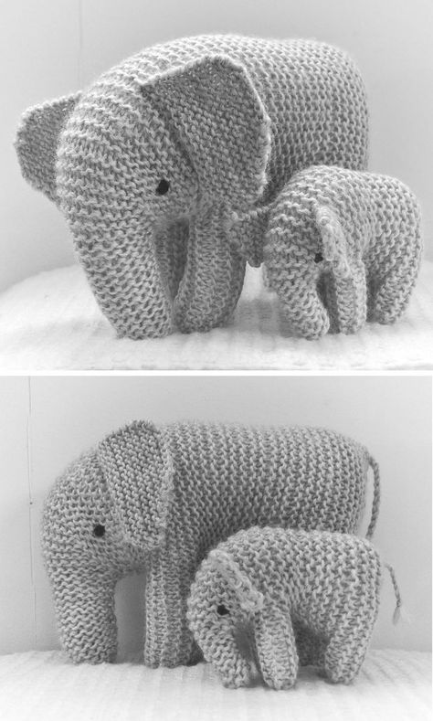 Mother and son elephant This Knit pattern / tutorial is available for free... Full post: Mother and son elephant Knitting Baby Toys, Knitted Animal Patterns Free, Knit Dog Pattern Free, Cute Knitted Animals, Knitting Patterns Animals Free, Knit Elephant Pattern Free, Free Animal Knitting Patterns, Knitting Animals Free Patterns, Free Knitted Toy Patterns